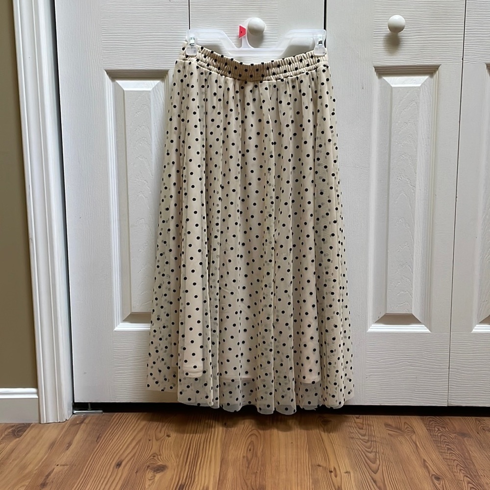 H and M Polka Dot Midi Skirt